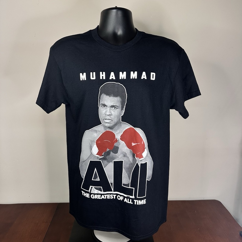 Muhammad Ali Greatest Of All Time T-shirt Men's Large Black Hybrid Apparel NWOT